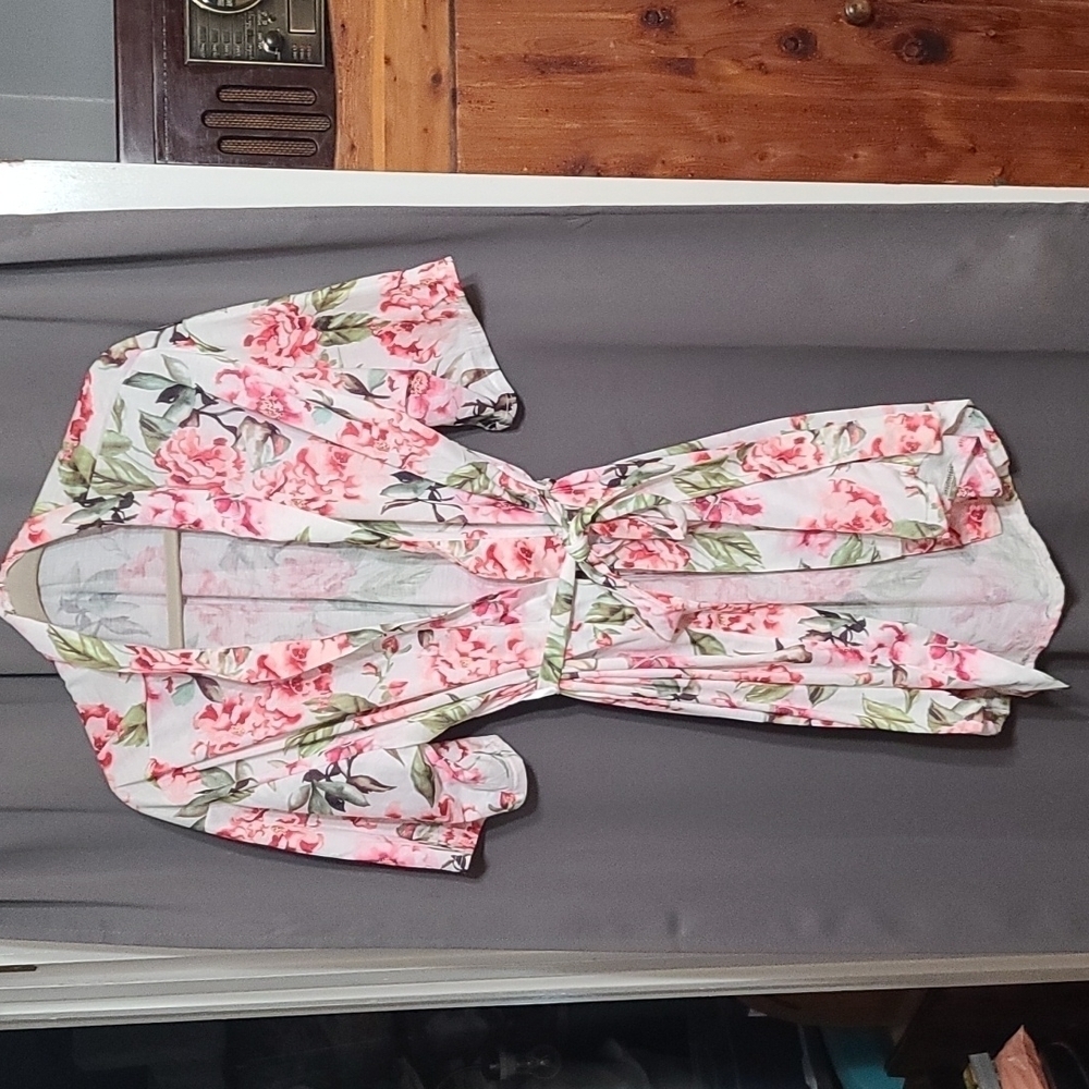 Show Me Your Mumu Womens Robe Floral Belted One Size EUC